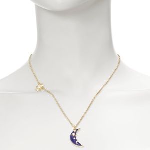 SOLE SOCIETY (S)NWOT Lapis & Crystal Moon Pendant